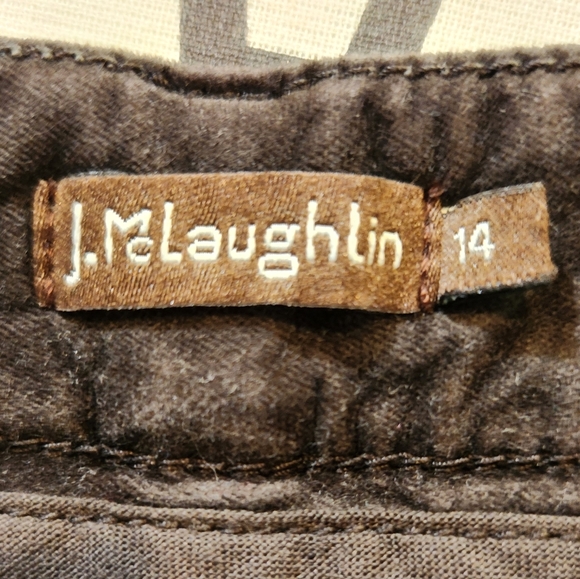 J.McLaughlin Watson skinny Velvet Pants in Dark Olive- Women's Size 14 - Picture 4 of 6